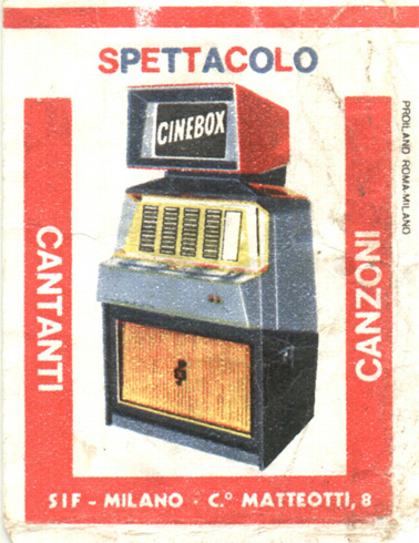 Cinebox promoted on a cigarette pack.